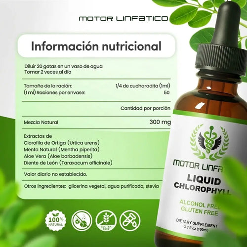 Gotas de Clorofila Motor Linfatico® | Desintoxicación Natural